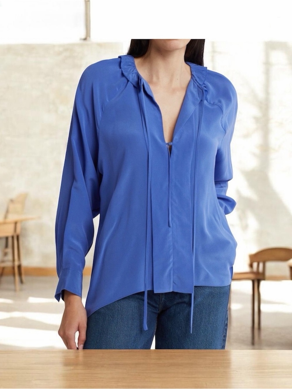 Joie Daisy Blouse. Deep Ultramarine.